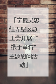 宁夏吴忠红寺堡区总工会开展“携手童行”主题慰问活动