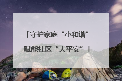守护家庭“小和谐” 赋能社区“大平安”