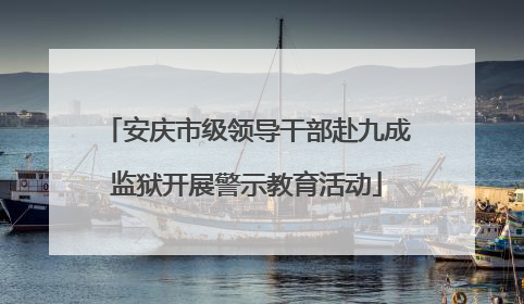 安庆市级领导干部赴九成监狱开展警示教育活动