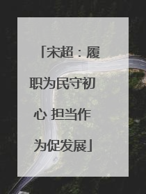 宋超：履职为民守初心 担当作为促发展
