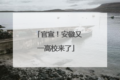 官宣！安徽又一高校来了