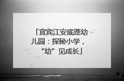 宜宾江安底蓬幼儿园：探秘小学，“幼”见成长