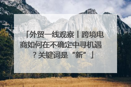 外贸一线观察丨跨境电商如何在不确定中寻机遇？关键词是“新”