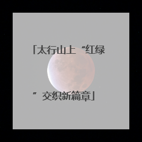 太行山上“红绿”交织新篇章