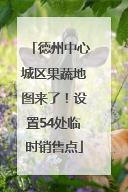 德州中心城区果蔬地图来了！设置54处临时销售点
