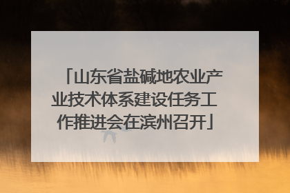 山东省盐碱地农业产业技术体系建设任务工作推进会在滨州召开