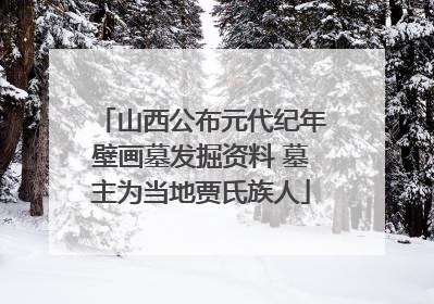 山西公布元代纪年壁画墓发掘资料 墓主为当地贾氏族人