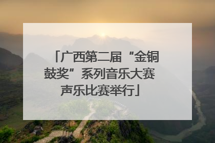 广西第二届“金铜鼓奖”系列音乐大赛声乐比赛举行