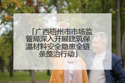 广西梧州市市场监管局深入开展建筑保温材料安全隐患全链条整治行动