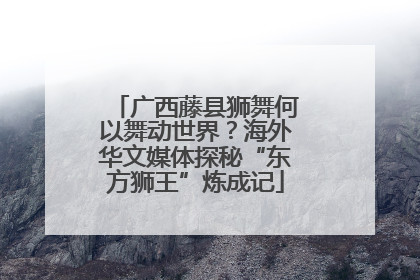 广西藤县狮舞何以舞动世界？海外华文媒体探秘“东方狮王”炼成记
