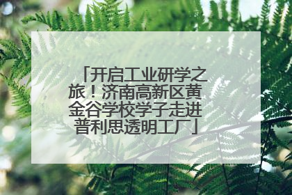 开启工业研学之旅！济南高新区黄金谷学校学子走进普利思透明工厂