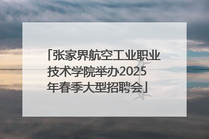 张家界航空工业职业技术学院举办2025年春季大型招聘会