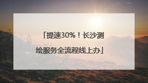 提速30%！长沙测绘服务全流程线上办