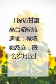 探访甘肃高台骆驼城遗址：城墙巍然立，房舍岁月湮