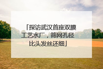 探访武汉首座双膜工艺水厂，筛网孔径比头发丝还细