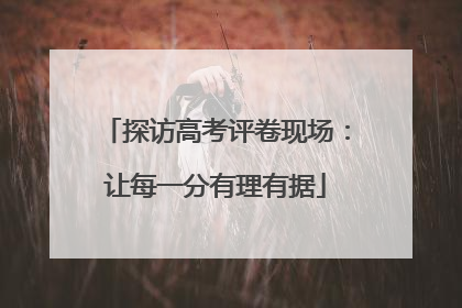 探访高考评卷现场：让每一分有理有据