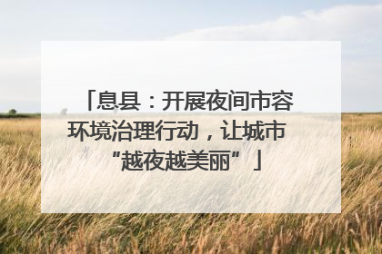 息县：开展夜间市容环境治理行动，让城市 “越夜越美丽”