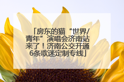 房东的猫“世界/青年”演唱会济南站来了！济南公交开通6条歌迷定制专线
