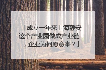 成立一年来上海静安这个产业园做成产业链，企业为何愿意来？