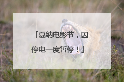 戛纳电影节，因停电一度暂停！