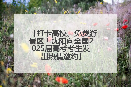 打卡高校、免费游景区！沈阳向全国2025届高考考生发出热情邀约