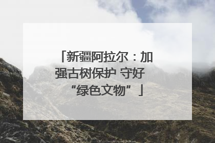 新疆阿拉尔：加强古树保护 守好“绿色文物”