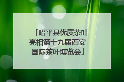 昭平县优质茶叶亮相第十九届西安国际茶叶博览会