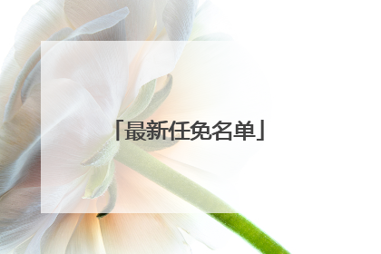 最新任免名单
