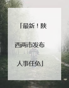 最新！陕西两市发布人事任免