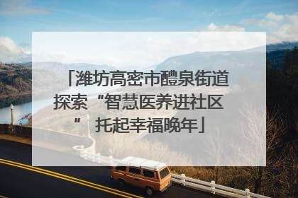 潍坊高密市醴泉街道探索“智慧医养进社区” 托起幸福晚年