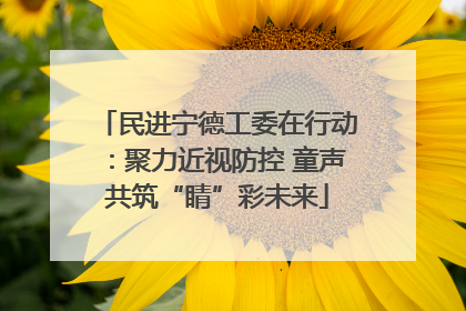 民进宁德工委在行动：聚力近视防控 童声共筑“睛”彩未来