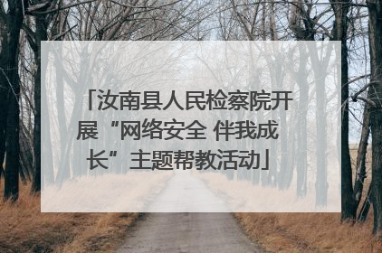 汝南县人民检察院开展“网络安全 伴我成长”主题帮教活动