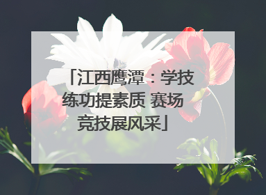 江西鹰潭：学技练功提素质 赛场竞技展风采