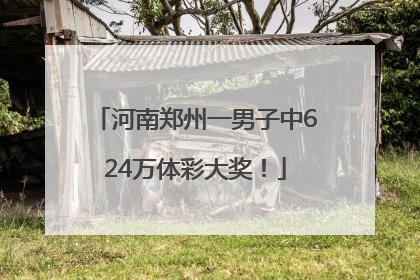 河南郑州一男子中624万体彩大奖！