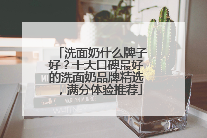 洗面奶什么牌子好？十大口碑最好的洗面奶品牌精选，满分体验推荐