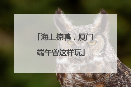 海上掠鸭，厦门端午曾这样玩