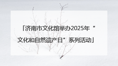 济南市文化馆举办2025年“文化和自然遗产日”系列活动