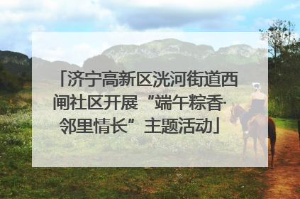 济宁高新区洸河街道西闸社区开展“端午粽香·邻里情长”主题活动