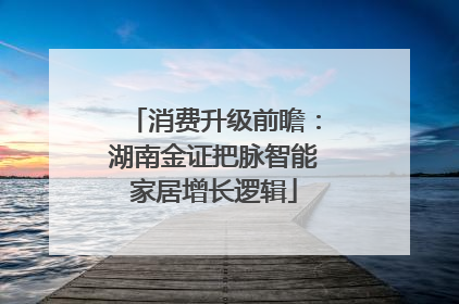 消费升级前瞻：湖南金证把脉智能家居增长逻辑