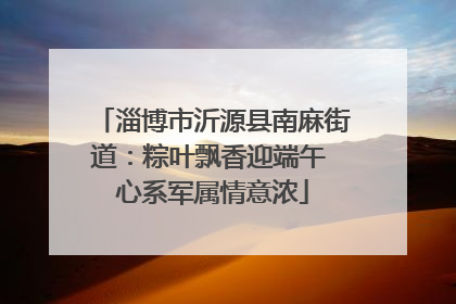 淄博市沂源县南麻街道：粽叶飘香迎端午 心系军属情意浓