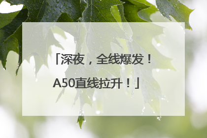 深夜，全线爆发！A50直线拉升！