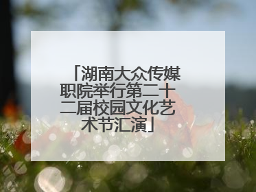湖南大众传媒职院举行第二十二届校园文化艺术节汇演