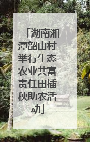 湖南湘潭韶山村举行生态农业共富责任田插秧助农活动