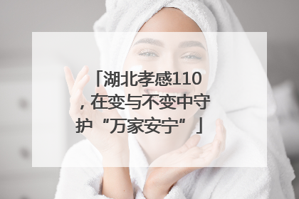 湖北孝感110，在变与不变中守护“万家安宁”