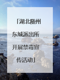 湖北随州东城派出所开展禁毒宣传活动