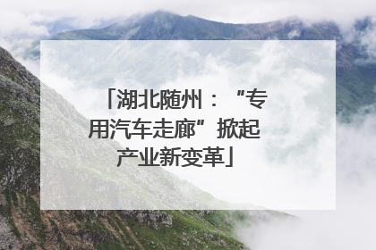 湖北随州：“专用汽车走廊”掀起产业新变革