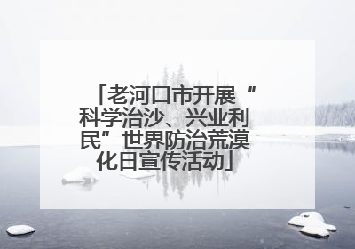 老河口市开展“科学治沙、兴业利民”世界防治荒漠化日宣传活动