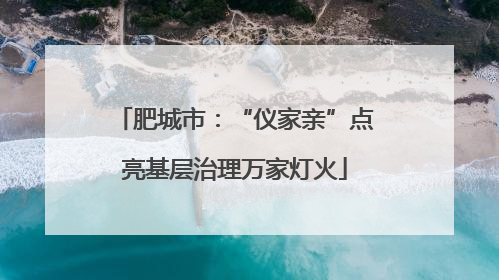 肥城市：“仪家亲”点亮基层治理万家灯火