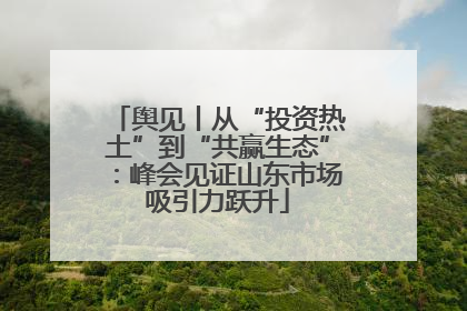 舆见丨从“投资热土”到“共赢生态”：峰会见证山东市场吸引力跃升
