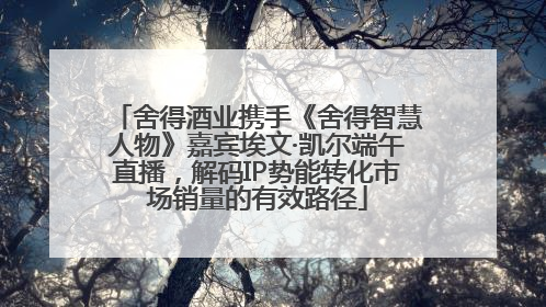 舍得酒业携手《舍得智慧人物》嘉宾埃文·凯尔端午直播，解码IP势能转化市场销量的有效路径